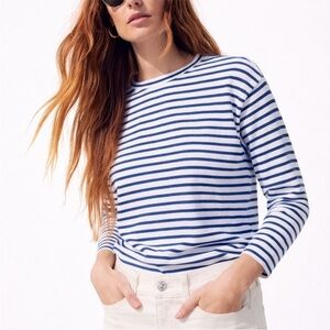 AYR The Port Tee Blue & White Long Sleeve Striped  Top - EUC, Women’s Small